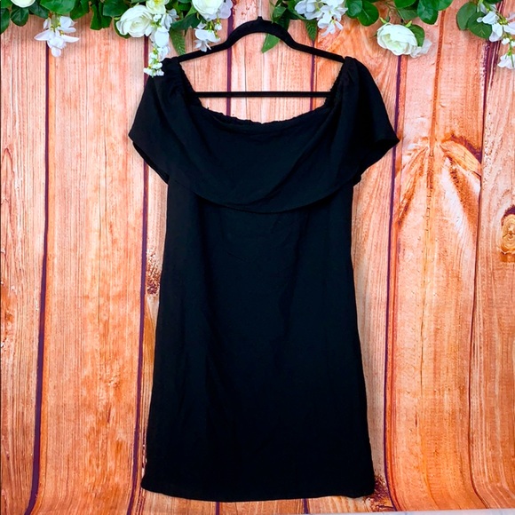 charles henry off the shoulder shift dress